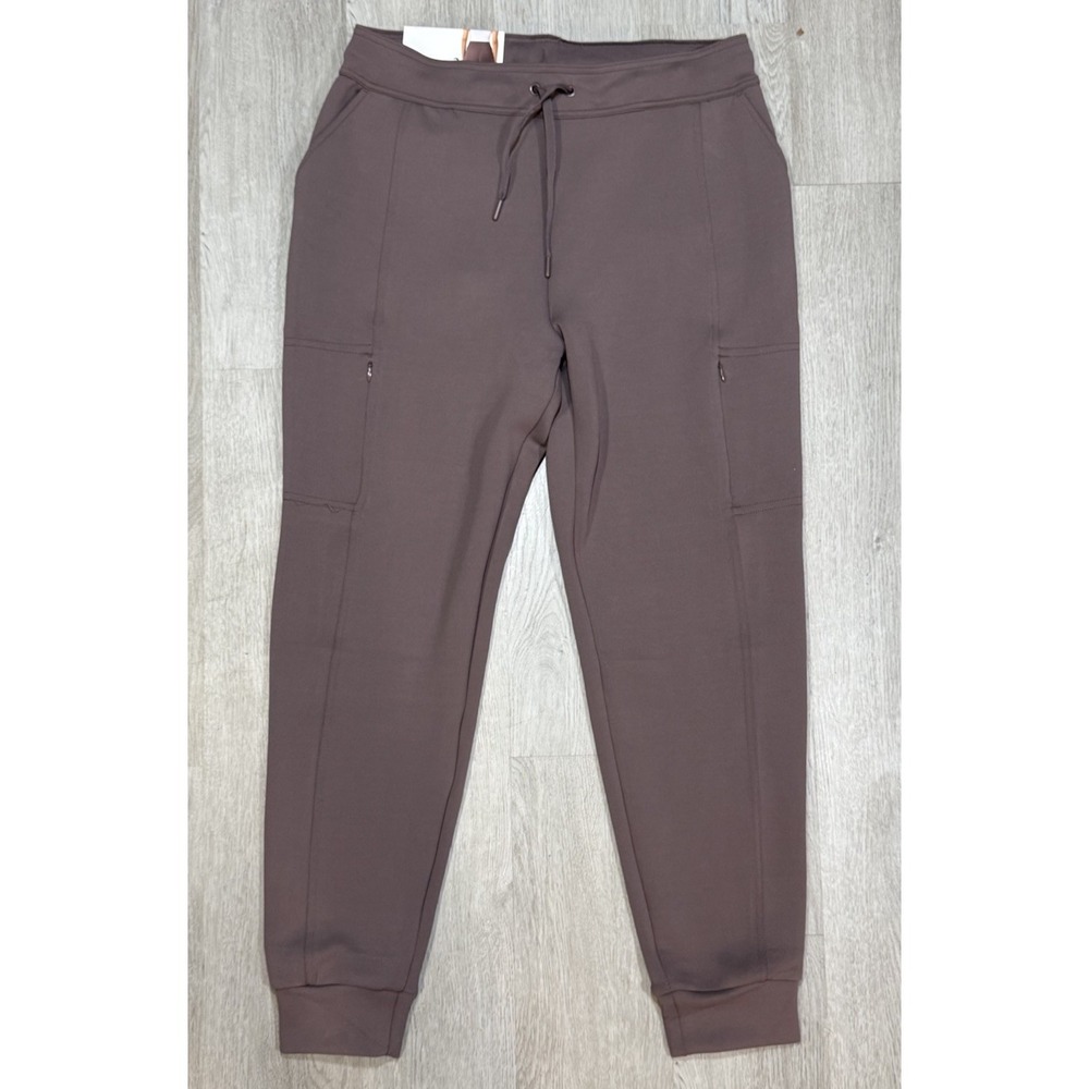 32 Degrees Active Joggers Women's Medium Brown Pockets Stretch Waist Soft NWT